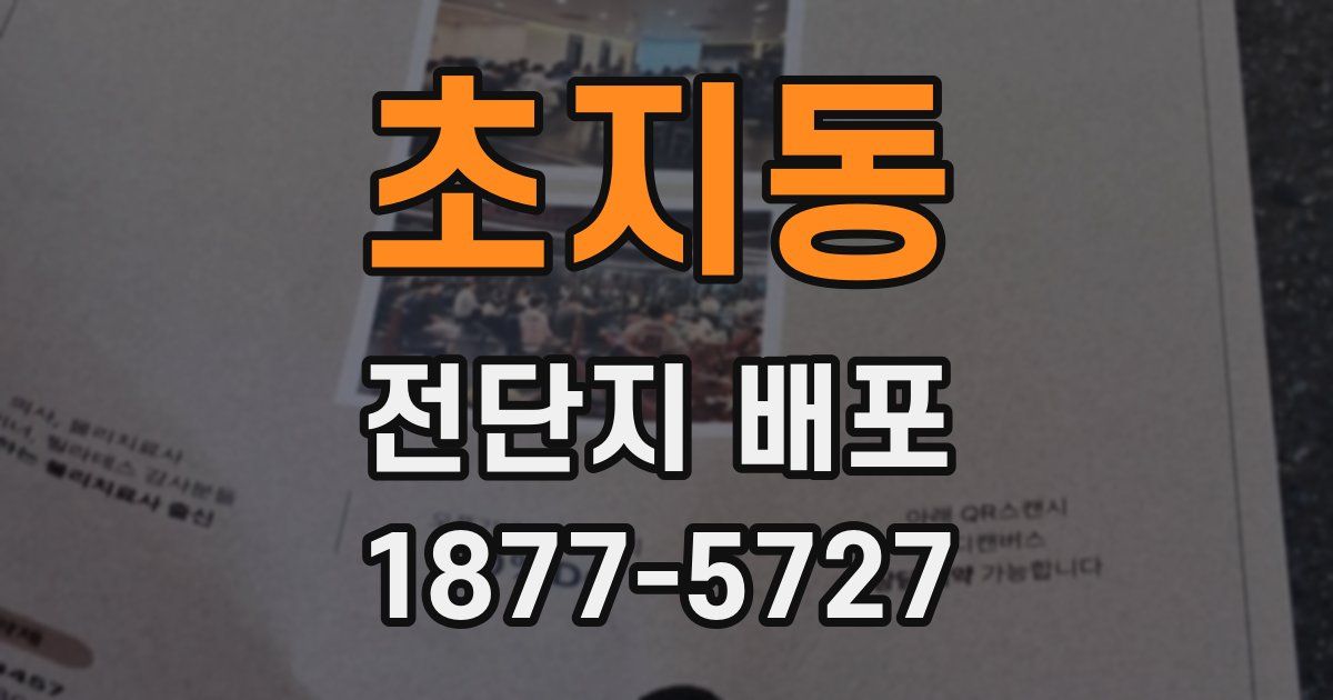 초지동 전단지 배포