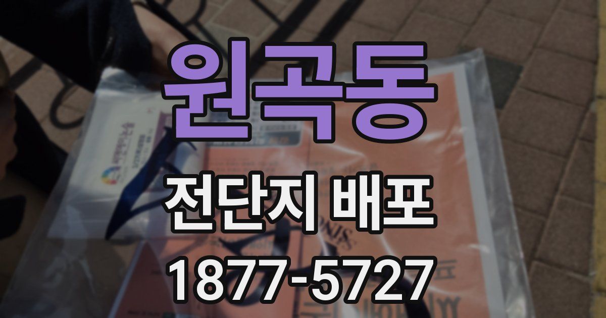 원곡동 전단지 배포