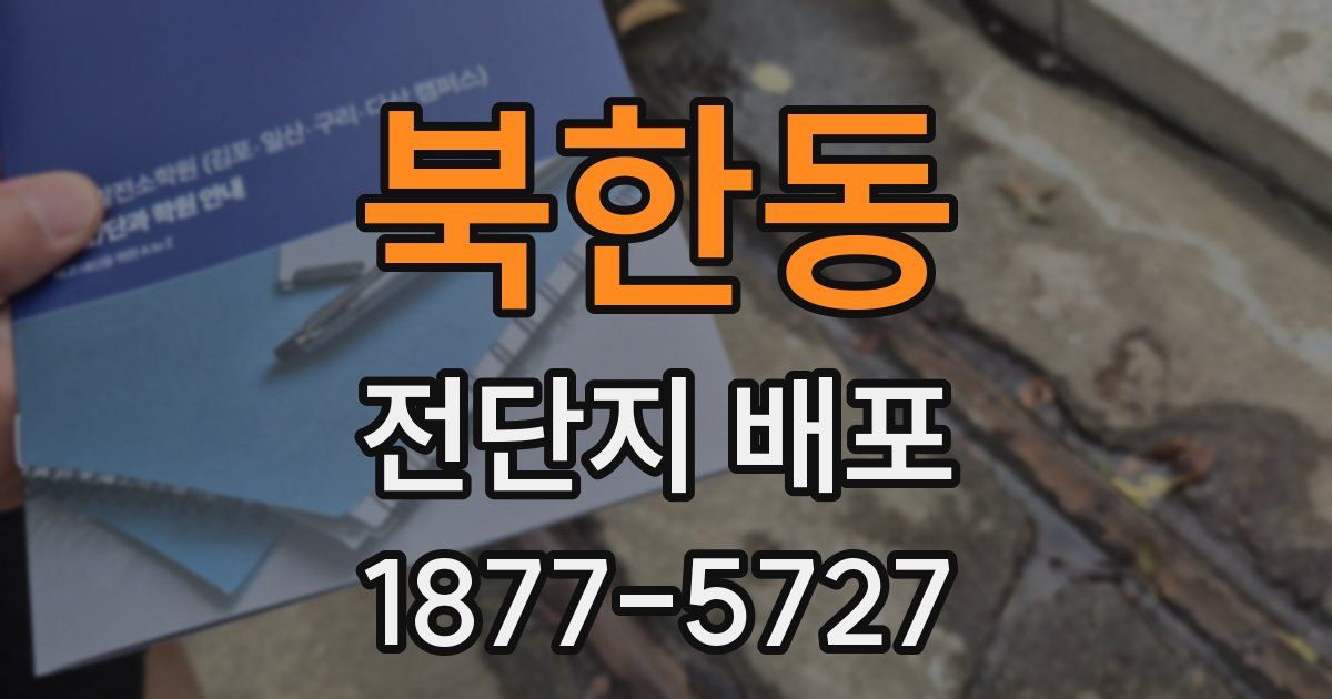 북한동 전단지 배포