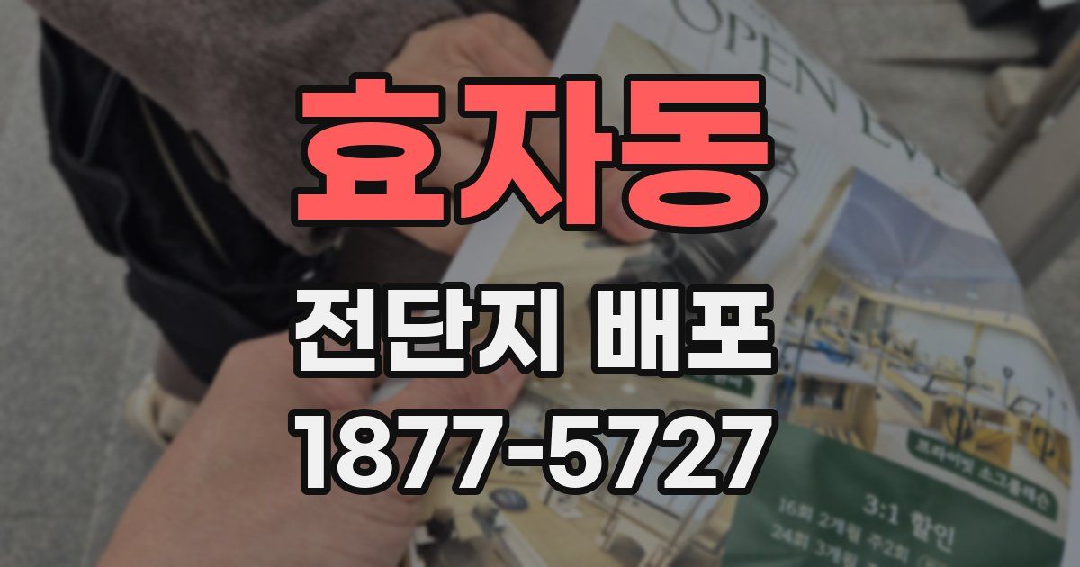 효자동 전단지 배포