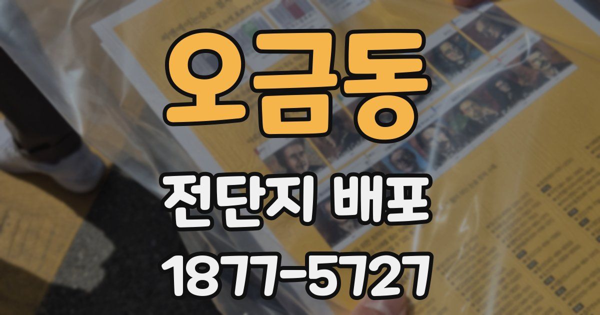 오금동 전단지 배포