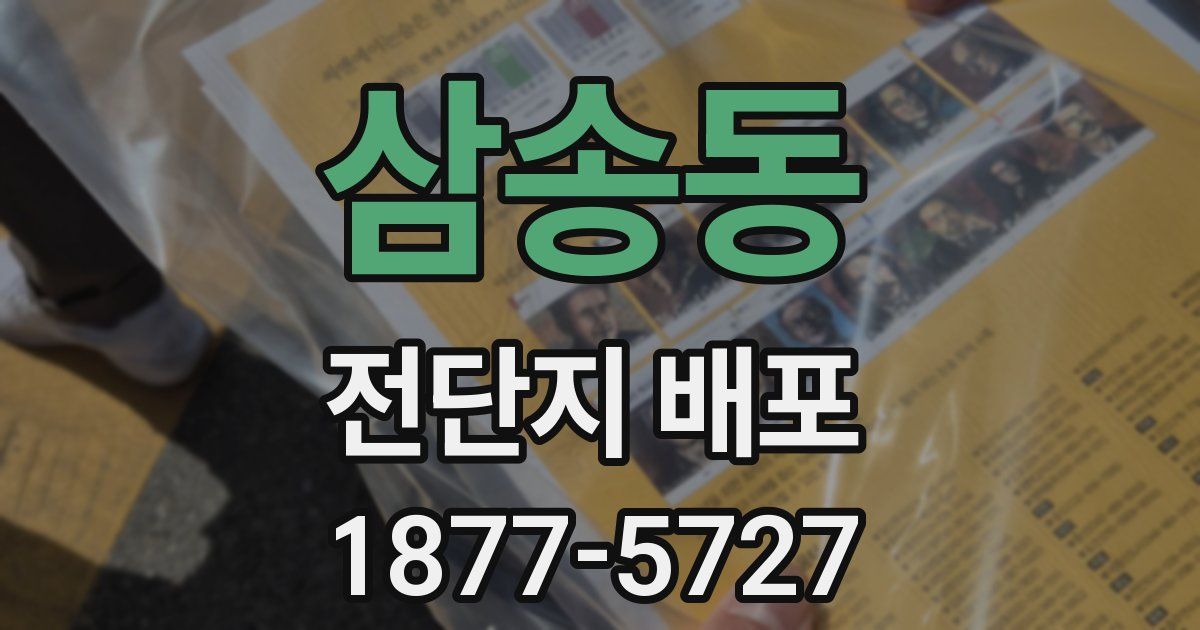 삼송동 전단지 배포