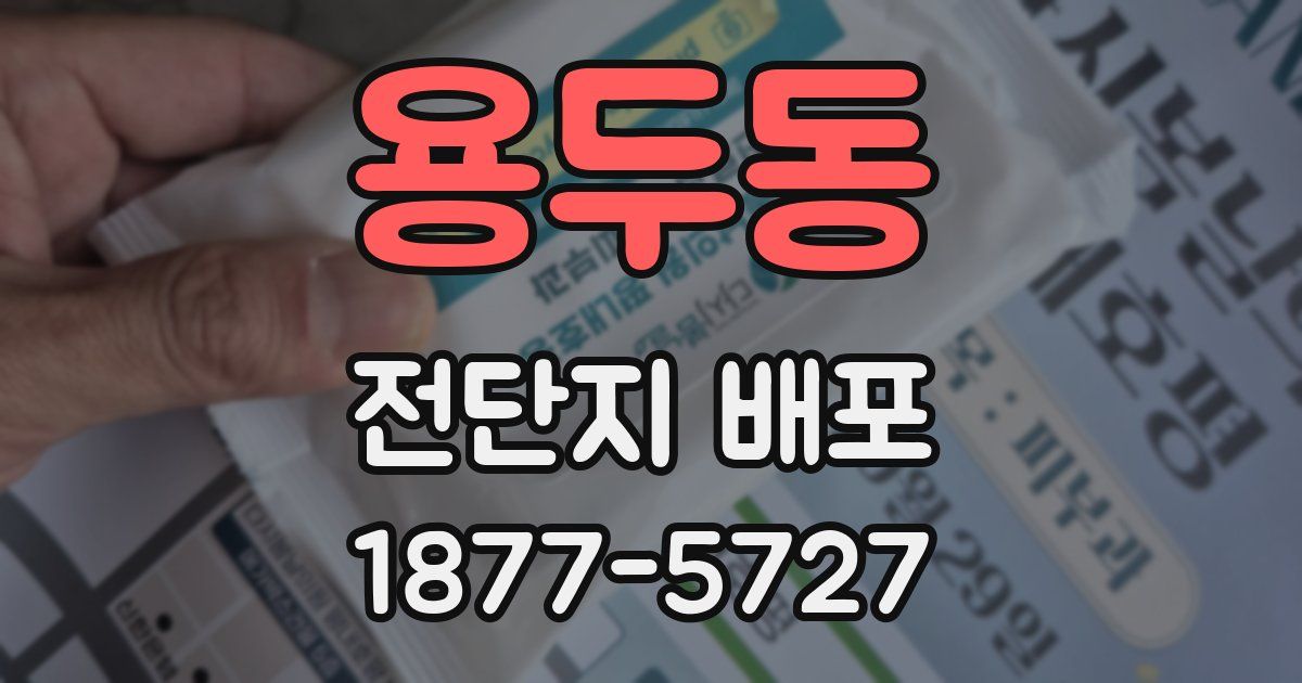 용두동 전단지 배포