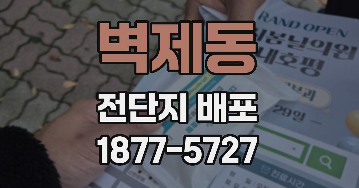벽제동 전단지 배포