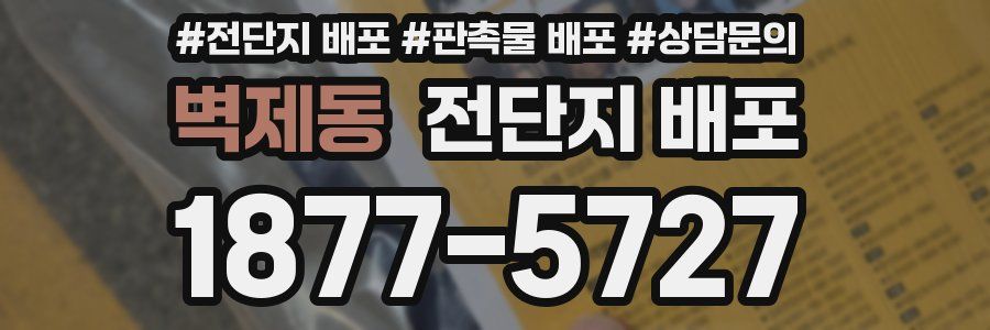 벽제동 전단지 배포