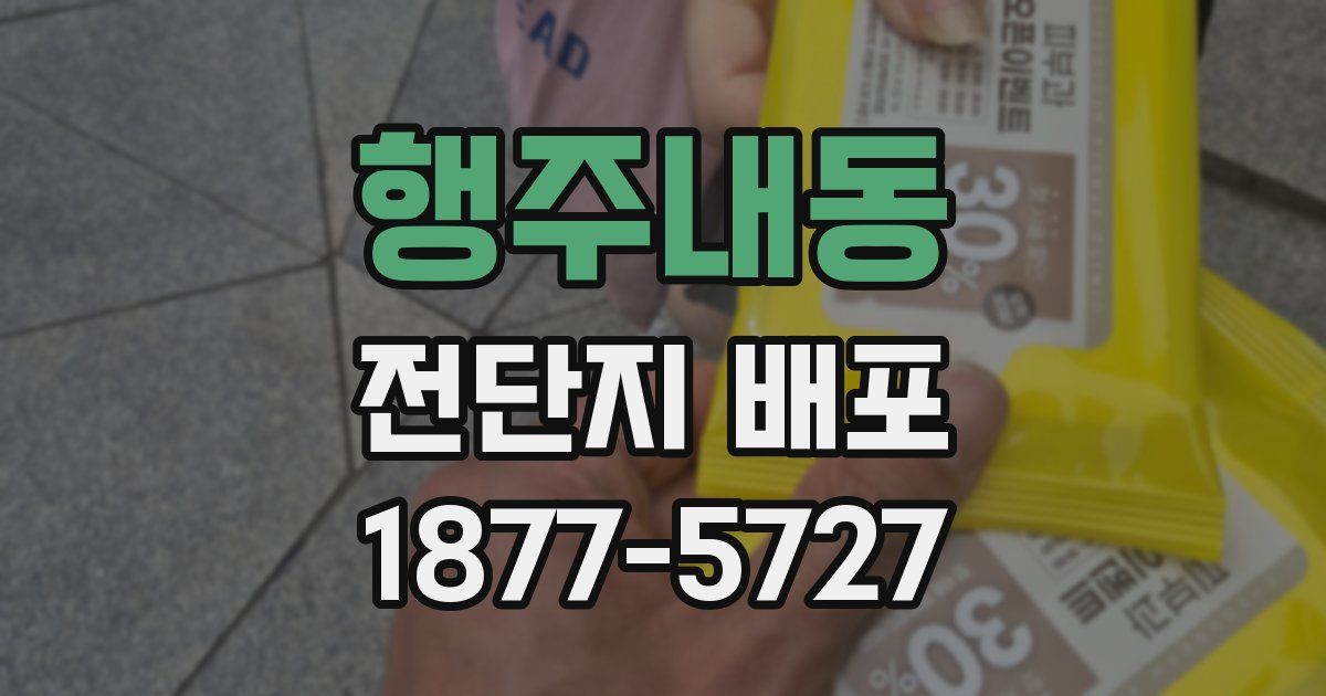 행주내동 전단지 배포