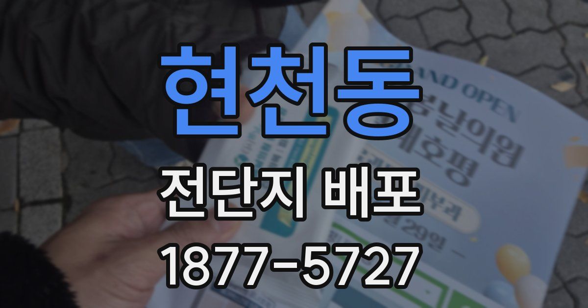 현천동 전단지 배포