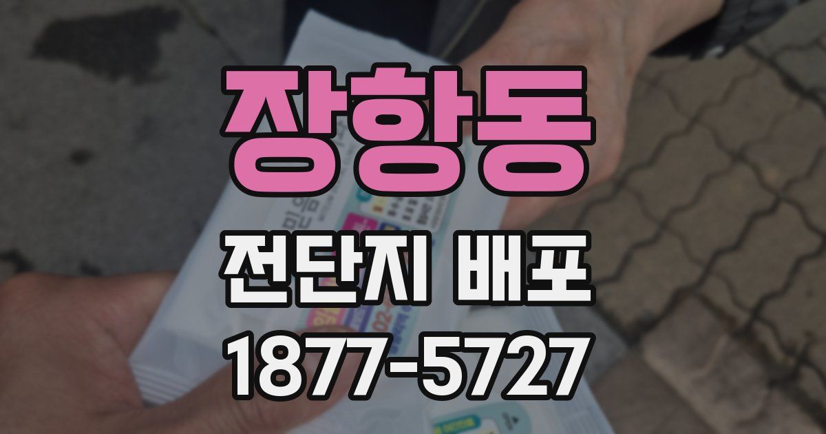 장항동 전단지 배포