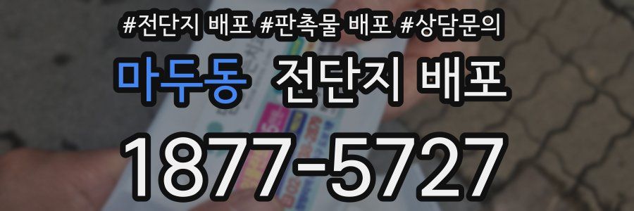 마두동 전단지 배포