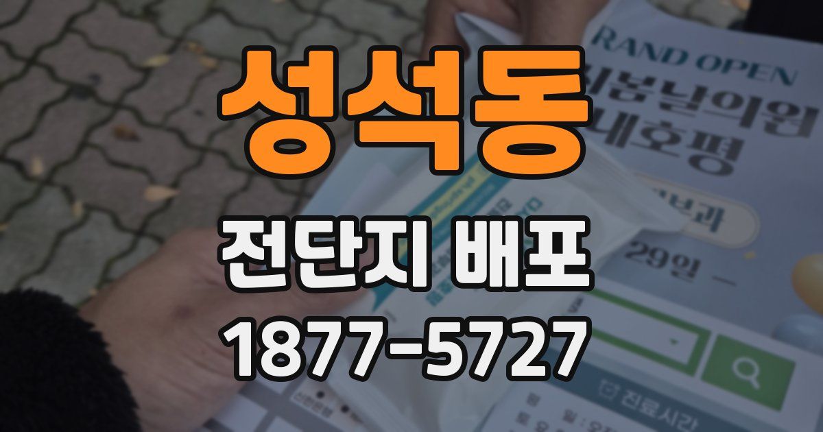 성석동 전단지 배포