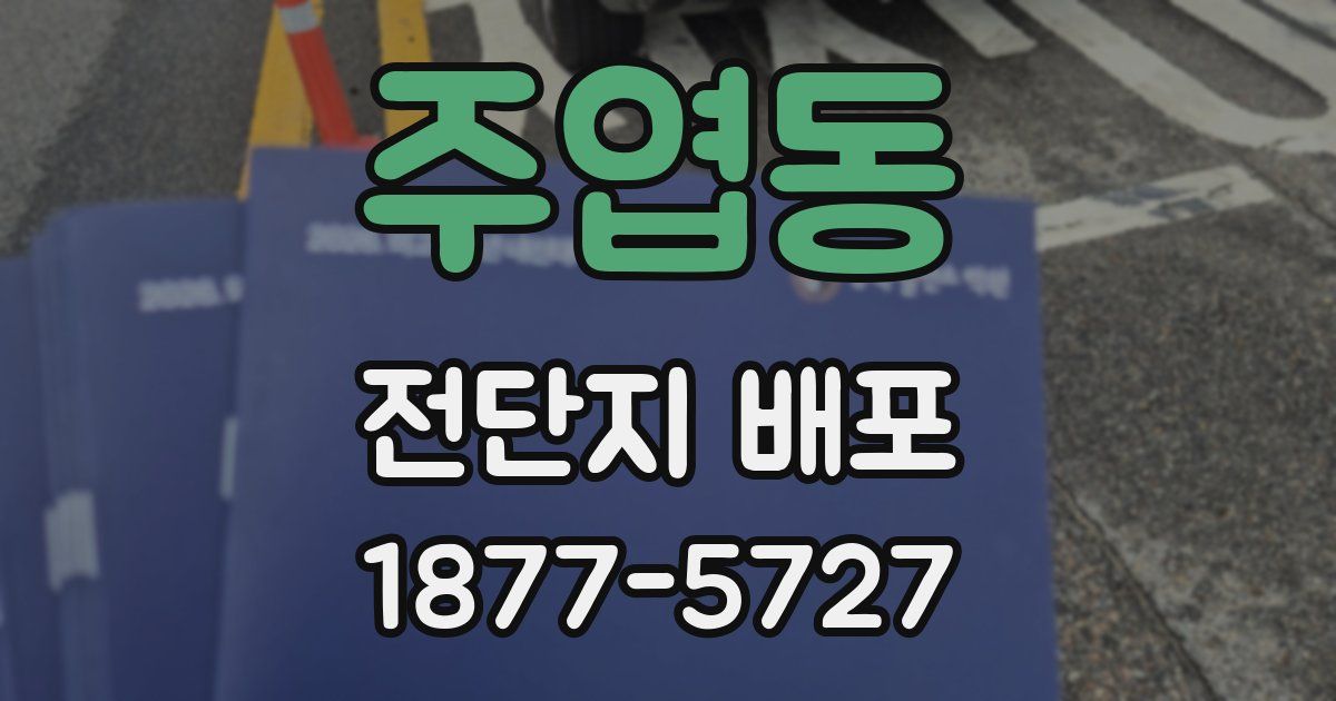 주엽동 전단지 배포