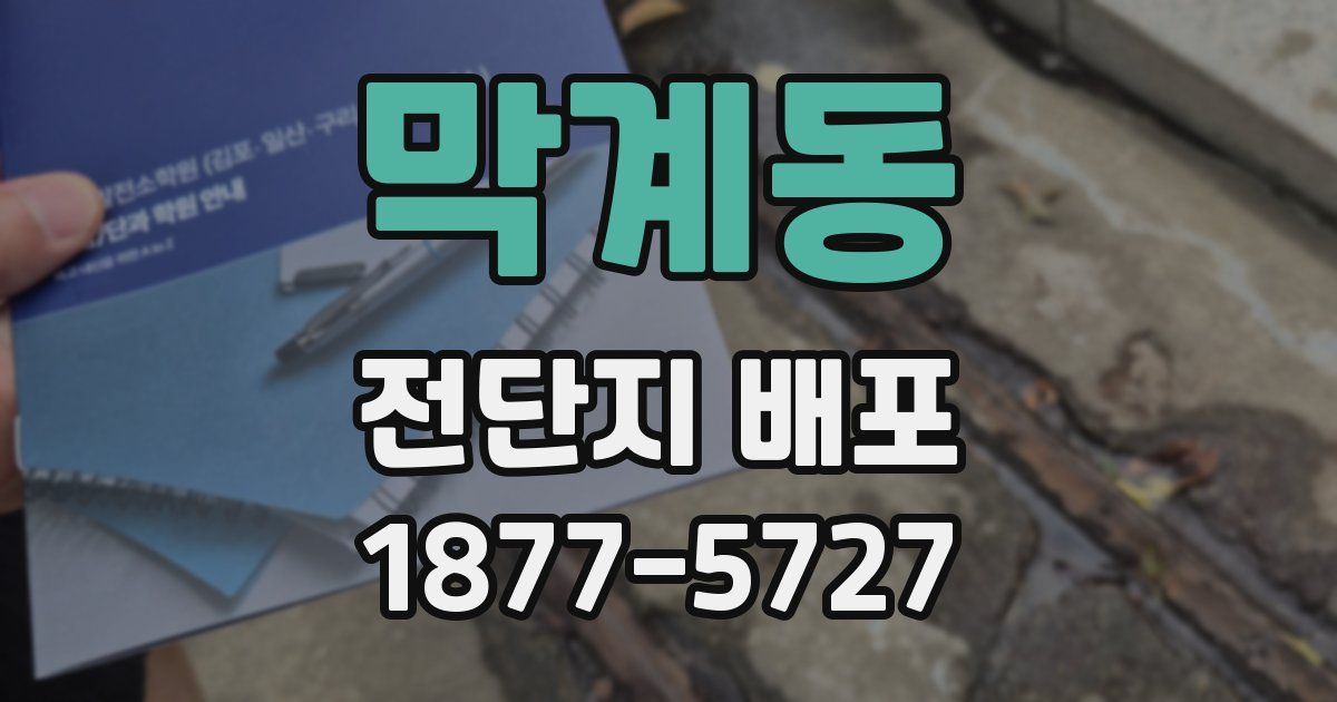 막계동 전단지 배포