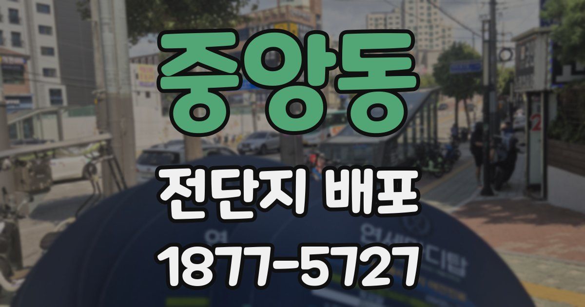 중앙동 전단지 배포