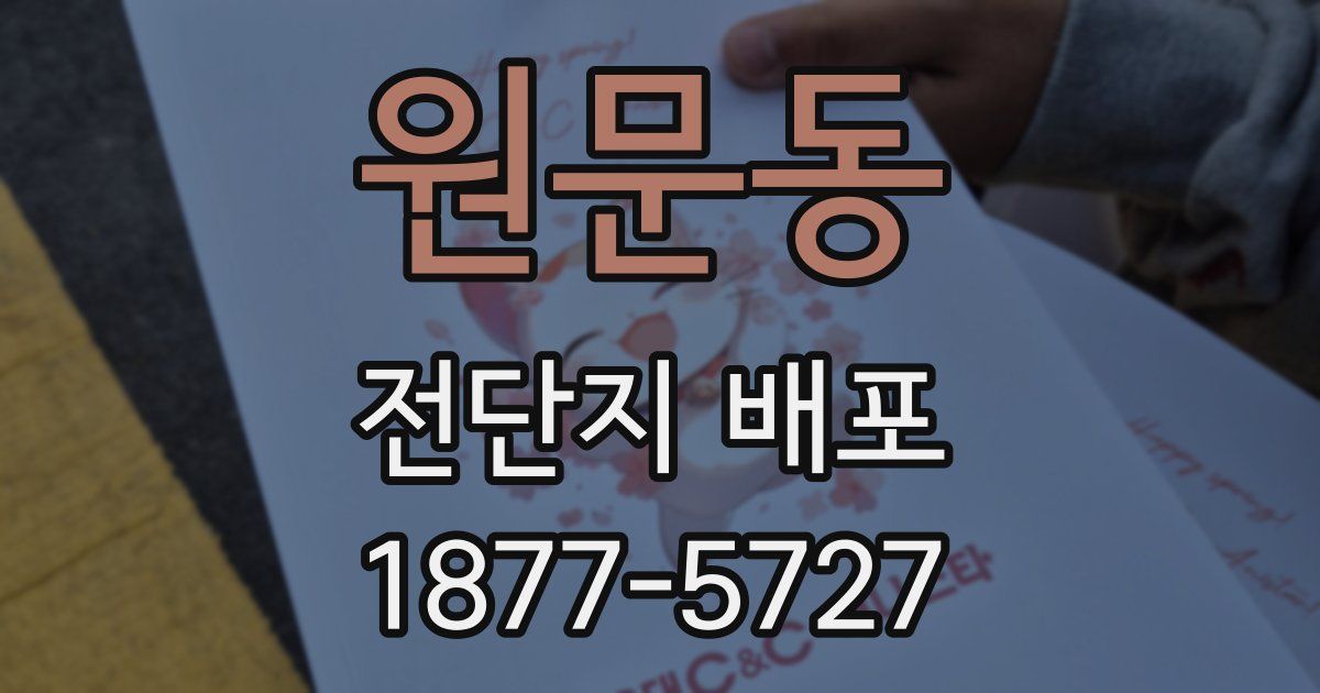 원문동 전단지 배포