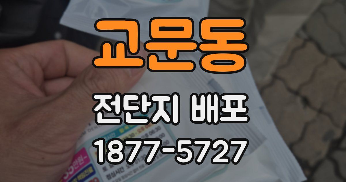 교문동 전단지 배포