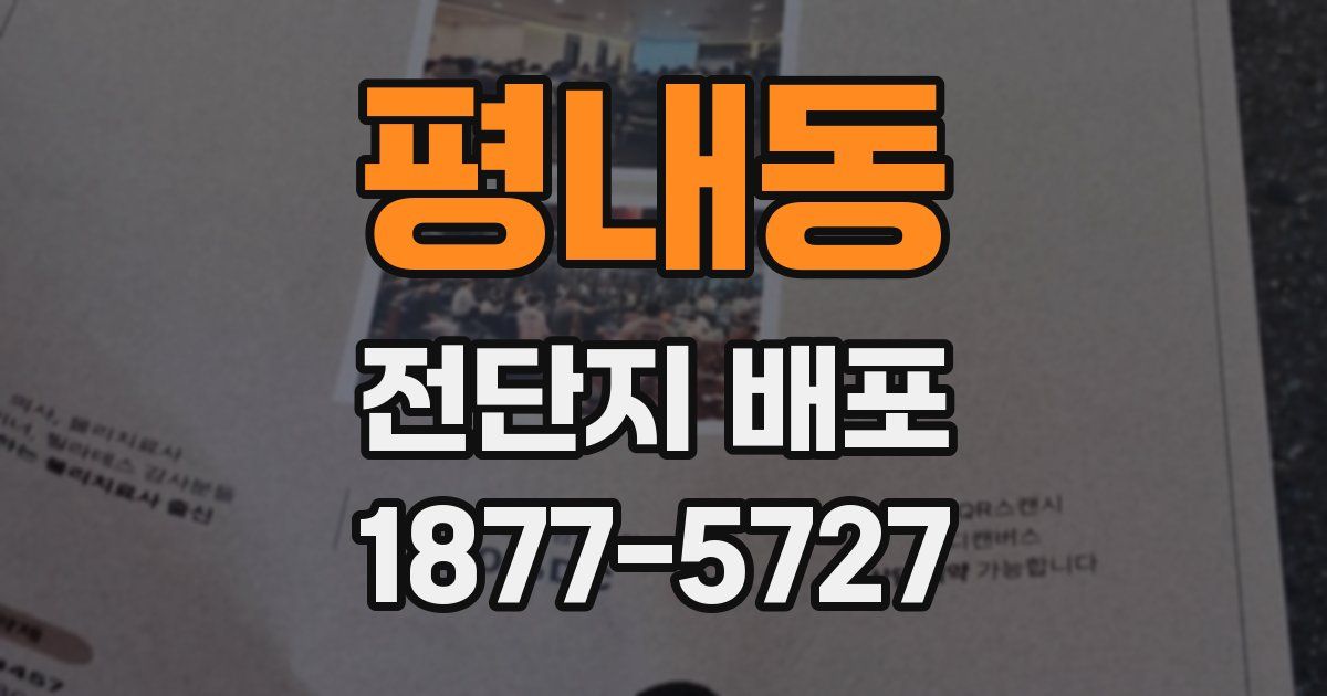 평내동 전단지 배포