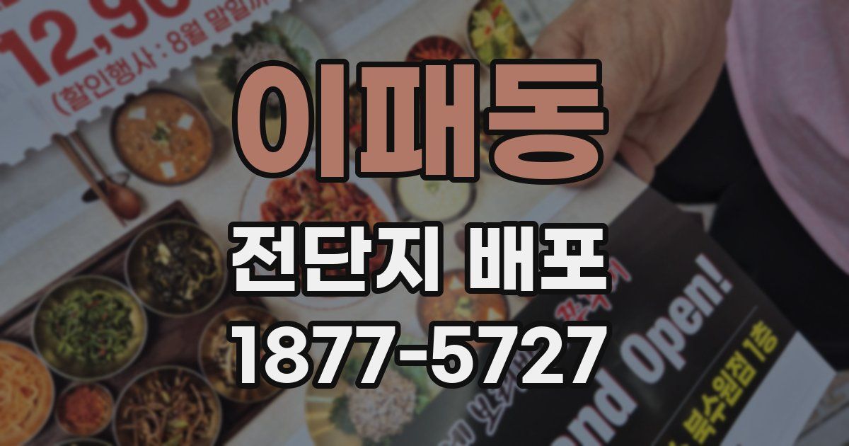 이패동 전단지 배포