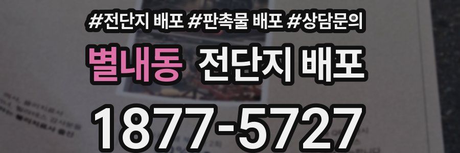 별내동 전단지 배포