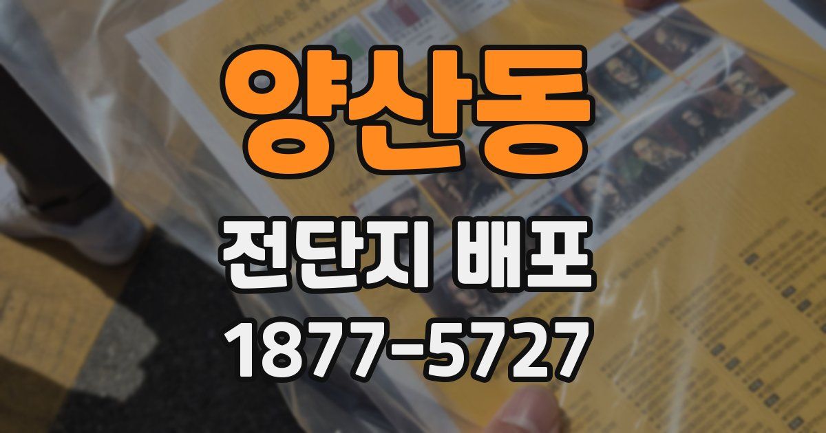 양산동 전단지 배포