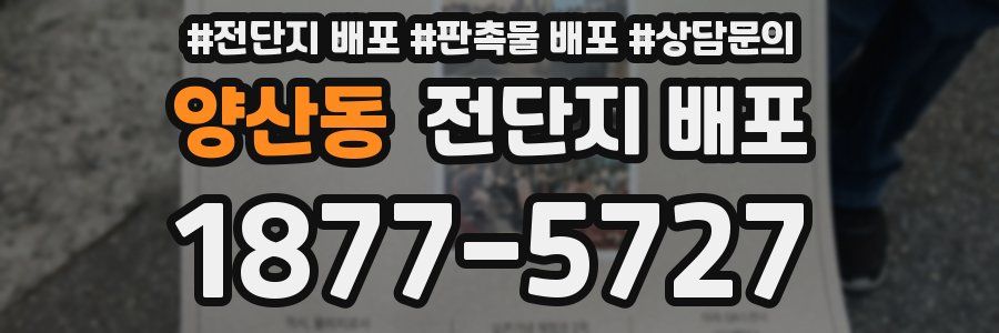 양산동 전단지 배포