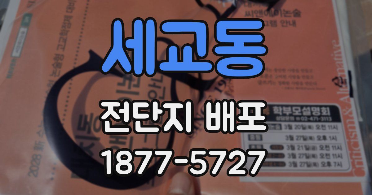 세교동 전단지 배포