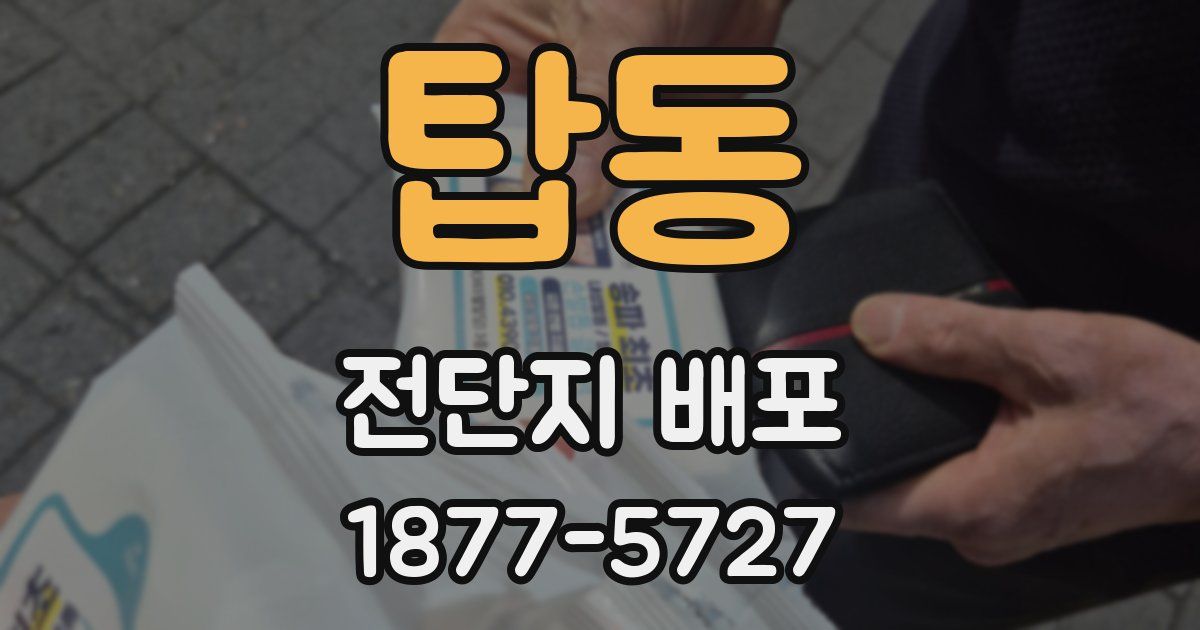 탑동 전단지 배포