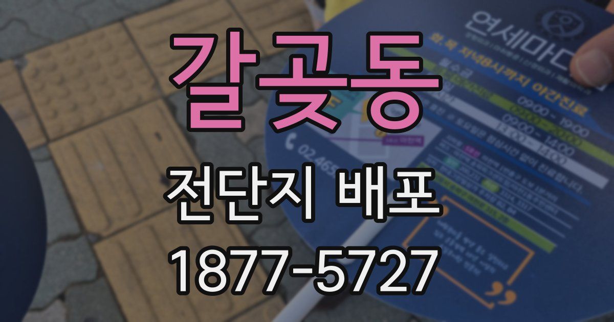 갈곶동 전단지 배포