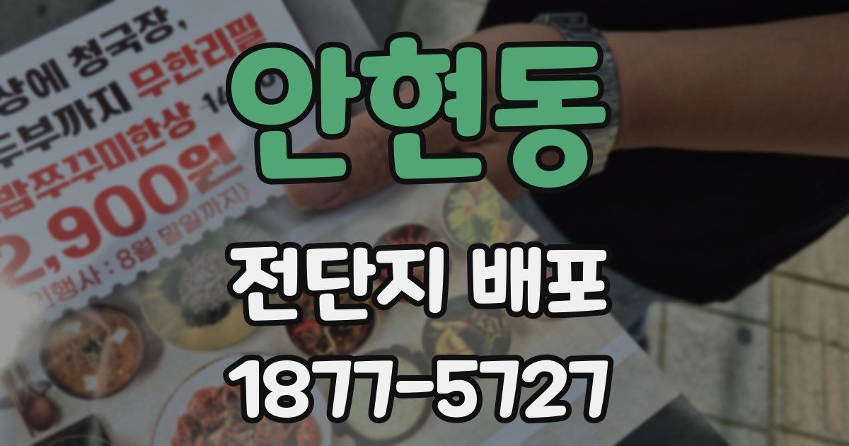 안현동 전단지 배포