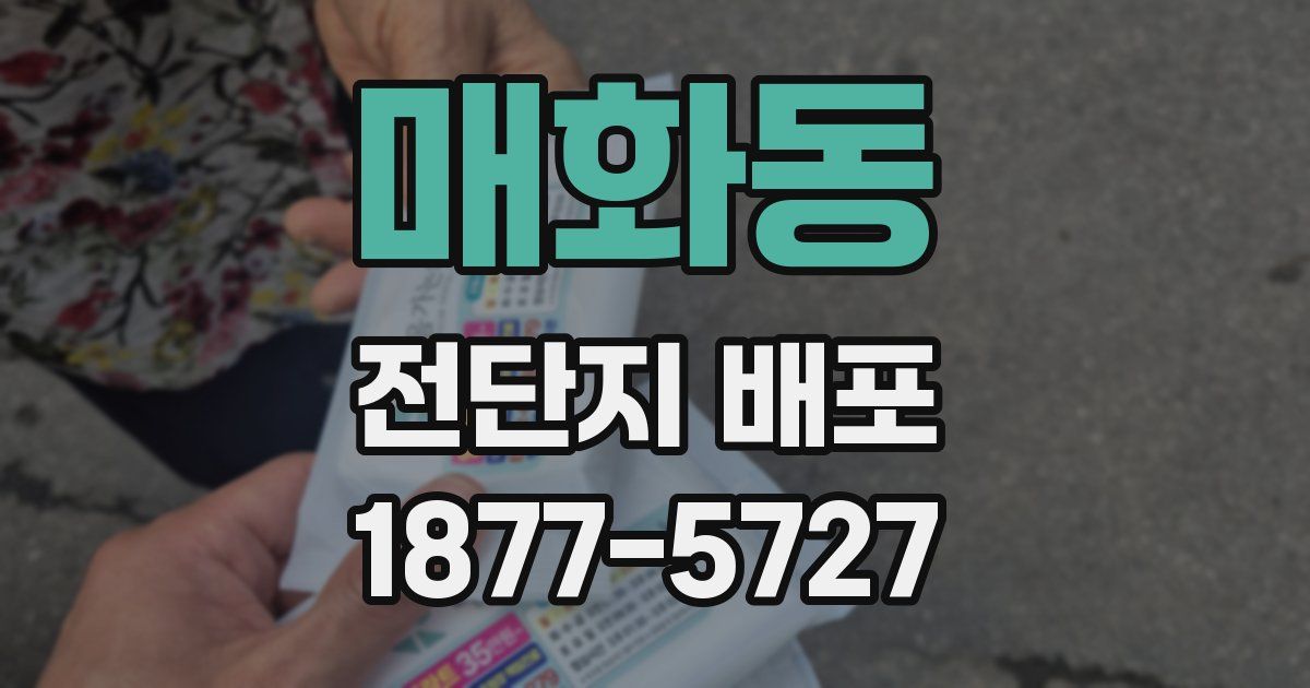 매화동 전단지 배포