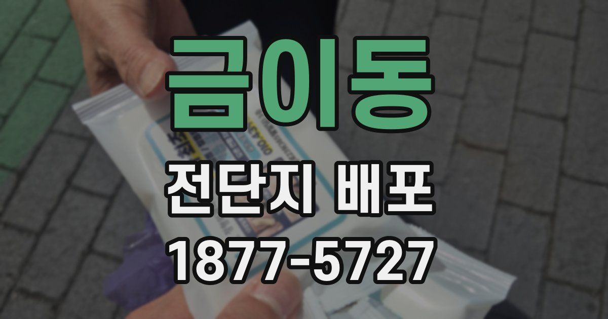 금이동 전단지 배포