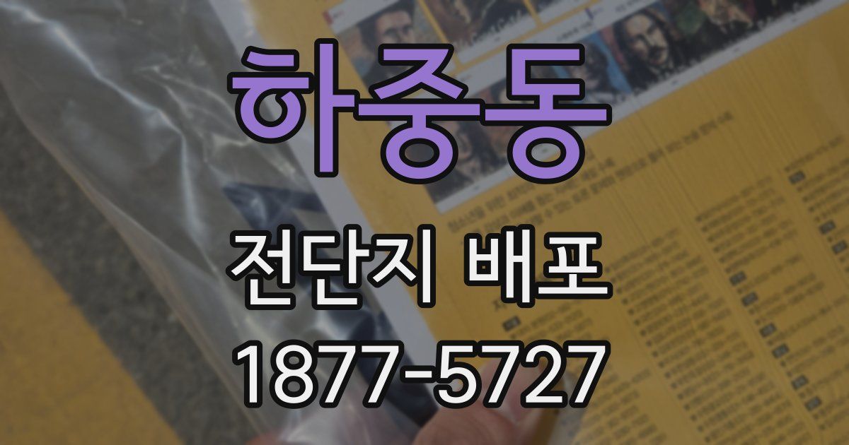 하중동 전단지 배포