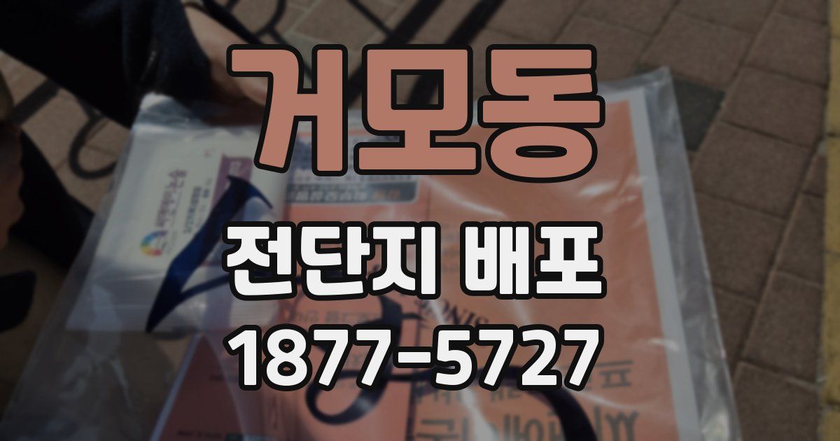 거모동 전단지 배포
