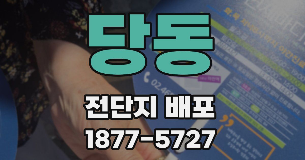 당동 전단지 배포