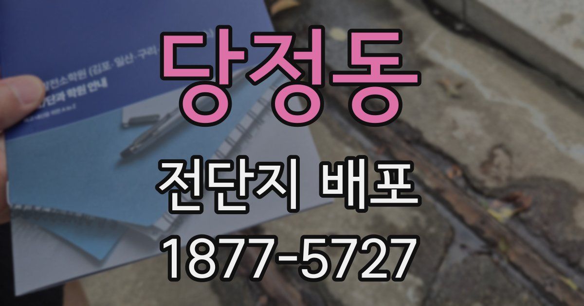 당정동 전단지 배포