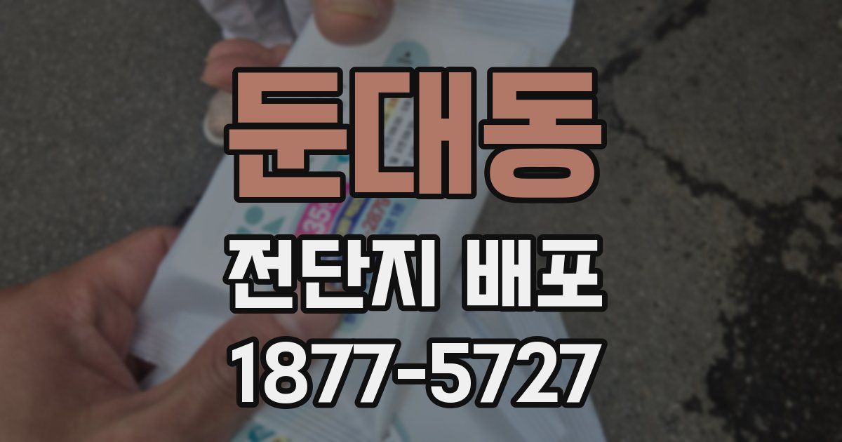 둔대동 전단지 배포