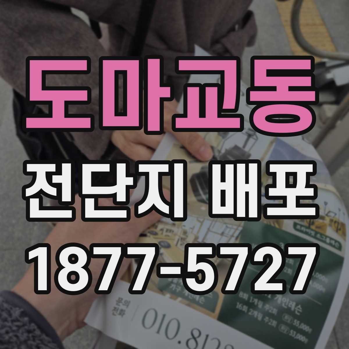 도마교동 전단지 배포