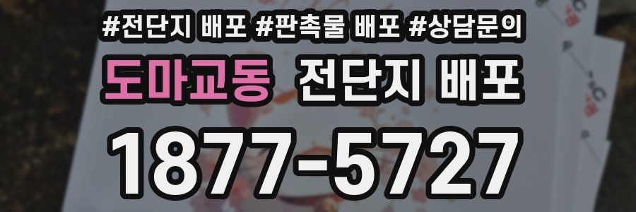 도마교동 전단지 배포