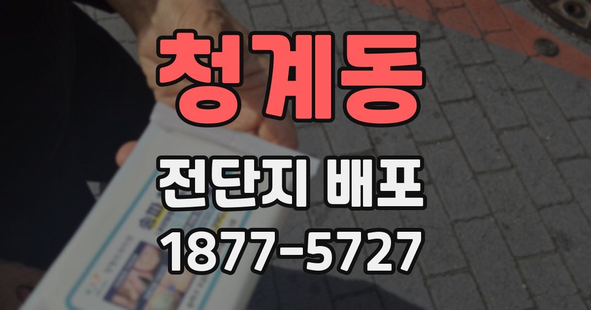청계동 전단지 배포