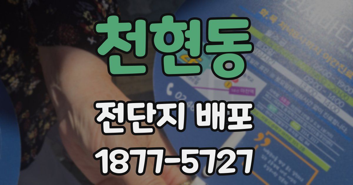 천현동 전단지 배포