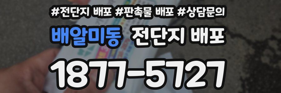 배알미동 전단지 배포