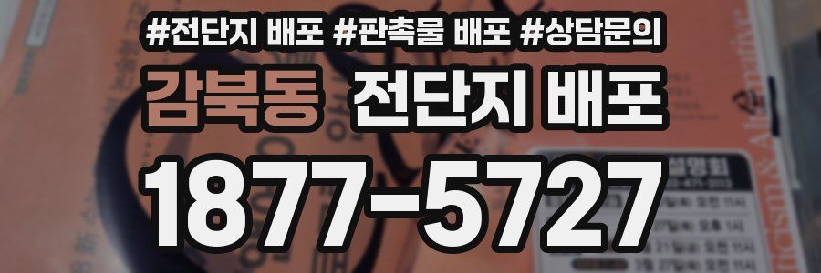 감북동 전단지 배포