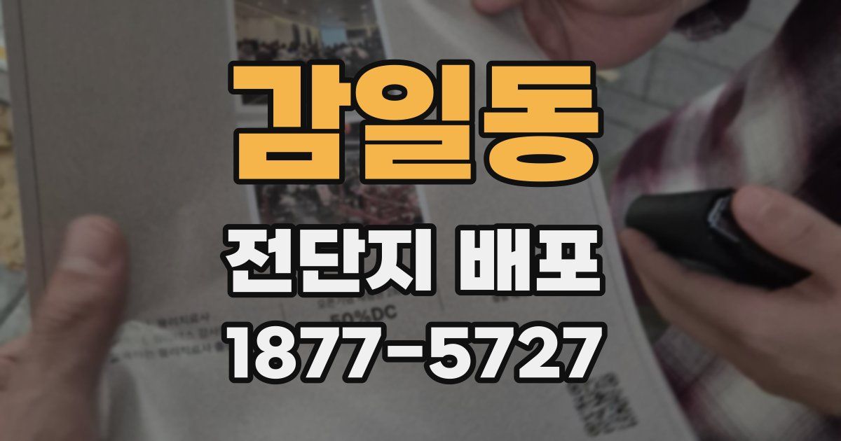 감일동 전단지 배포