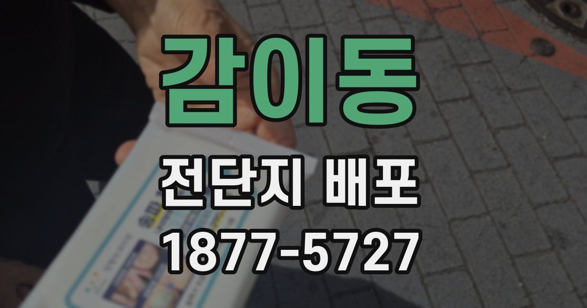 감이동 전단지 배포