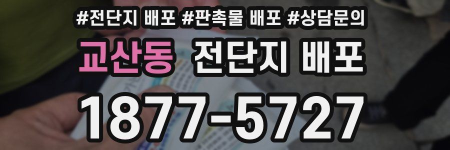 교산동 전단지 배포