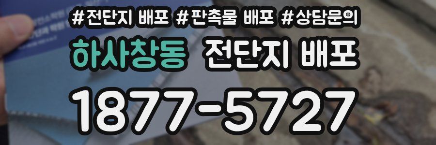하사창동 전단지 배포