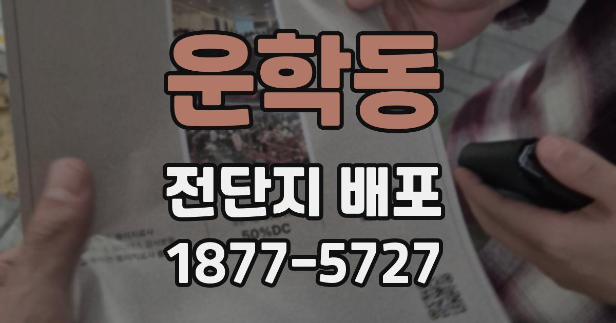 운학동 전단지 배포