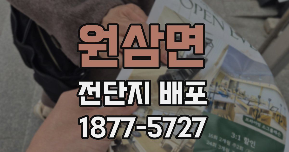 원삼면 전단지 배포