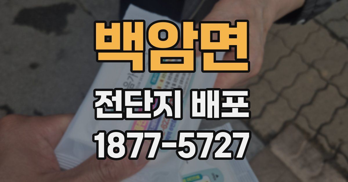 백암면 전단지 배포