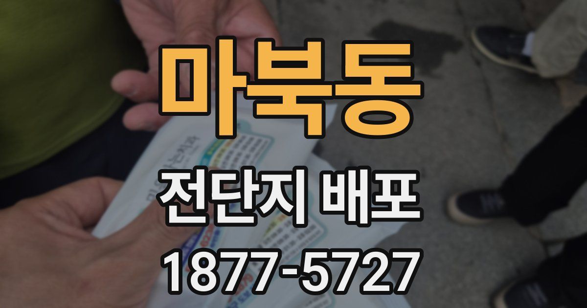마북동 전단지 배포