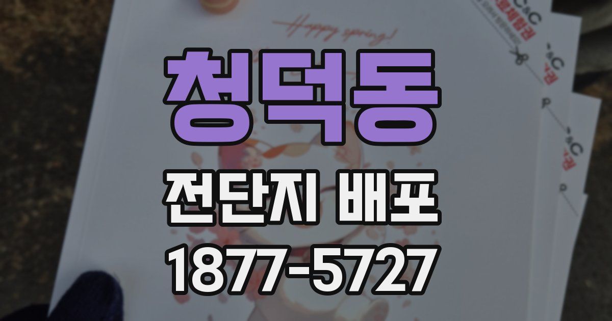 청덕동 전단지 배포